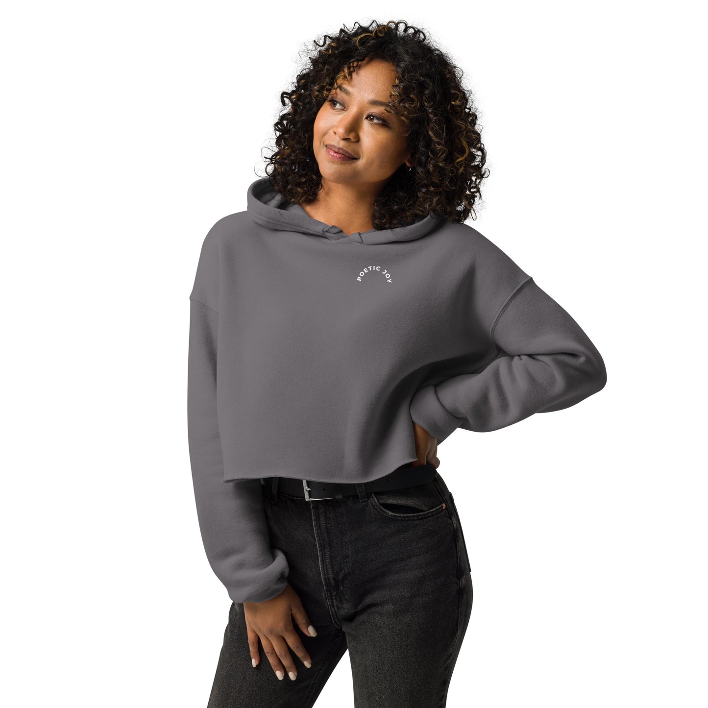 Poetic Joy Crop Hoodie